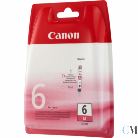 Original Canon 4707A002/BCI-6M Tintenpatrone magenta, 280 Seiten ISO/IEC 24711 13ml