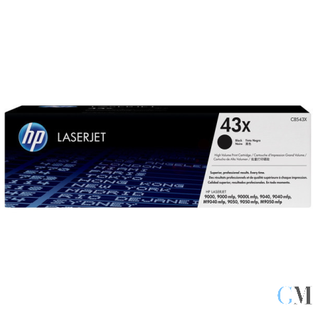 Original HP C8543X/43X Tonerkartusche schwarz High-Capacity, 30.000 Seiten ISO/IEC 19752