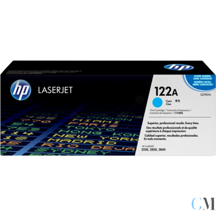 Original HP Q3961A/122A Toner cyan, 4.000 Seiten/5%