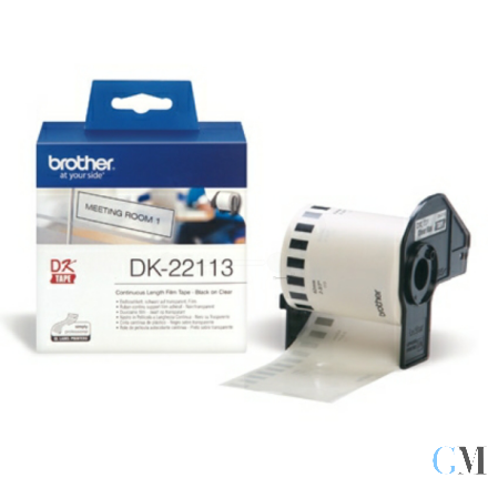 Original Brother DK-22113 DirectLabel Etiketten Transparent 62mm x 15,24m