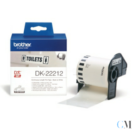 Original Brother DK-22212 DirectLabel Etiketten weiss Film 62mm x 15,24m