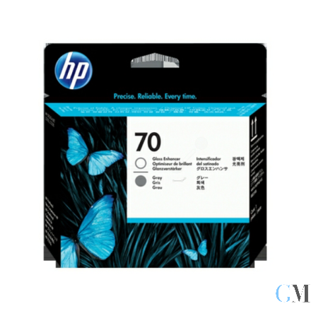 Original HP C9410A/70 Druckkopfpatrone Glanzverstärker + grau 130ml