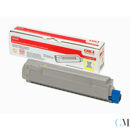 Original OKI 43487709 Toner gelb, 6.000 Seiten/5%