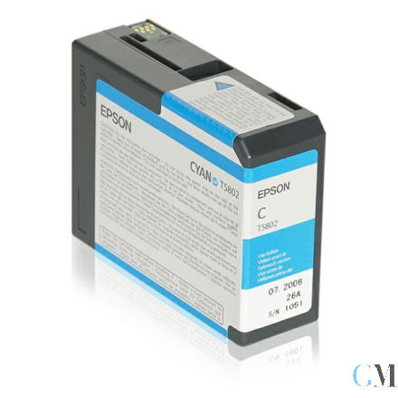 Original Epson C13T580200/T5802 Tintenpatrone cyan 80ml