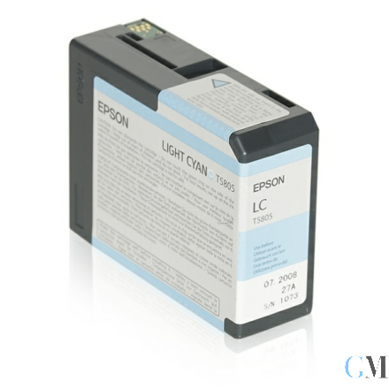 Original Epson C13T580500/T5805 Tintenpatrone cyan hell 80ml