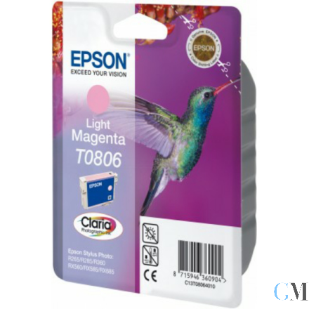 Original Epson C13T08064011/T0806 Tintenpatrone magenta hell, 520 Seiten ISO/IEC 24711 7.4ml