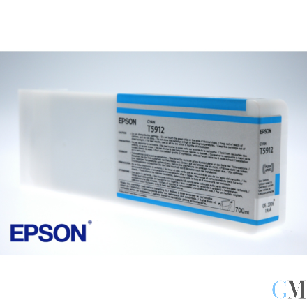Original Epson C13T591200/T5912 Tintenpatrone cyan 700ml