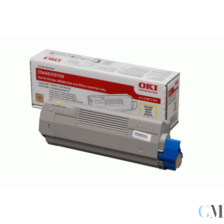 Original OKI 43872305 Toner gelb, 2.000 Seiten/5%