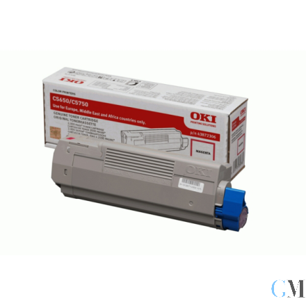 Original OKI 43872306 Toner magenta, 2.000 Seiten/5%
