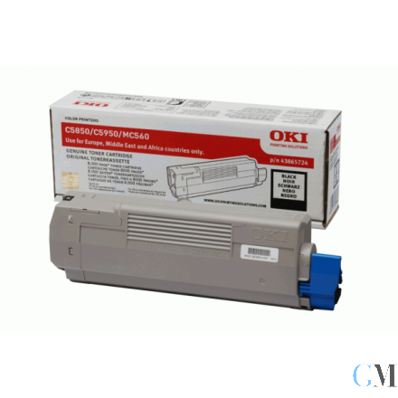Original OKI 43865724 Toner schwarz, 8.000 Seiten/5%