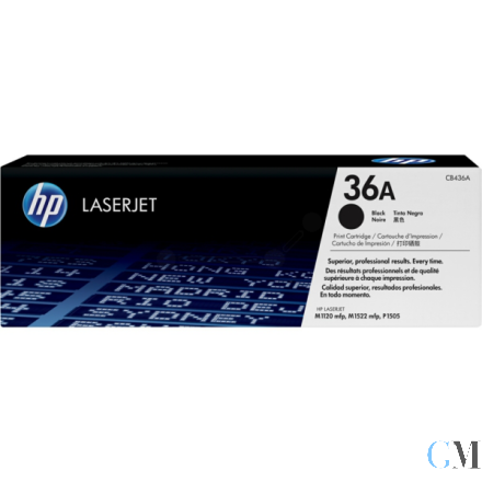 Original HP CB436A/36A Tonerkartusche schwarz, 2.000 Seiten ISO/IEC 19752