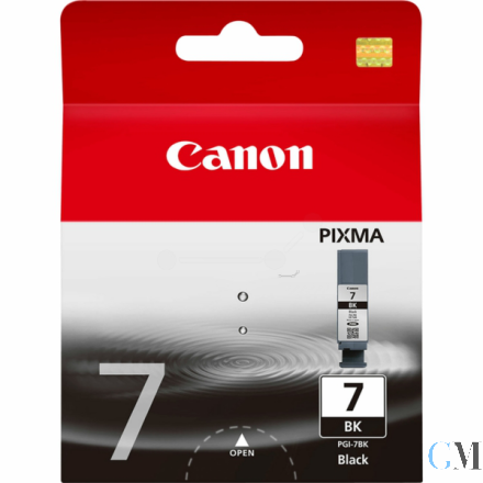 Original Canon 2444B001/PGI-7BK Tintenpatrone schwarz high intensity, 570 Seiten 25ml