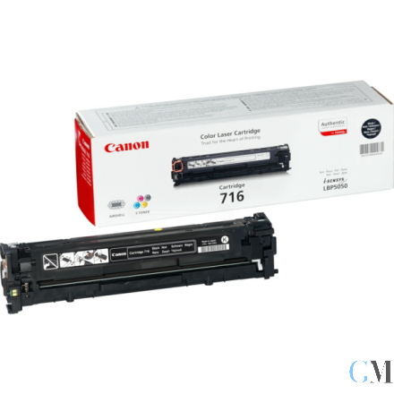 Original Canon 1980B002/716BK Tonerkartusche schwarz, 2.300 Seiten/5%