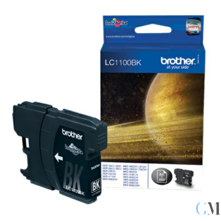 Original Brother LC-1100BK Tintenpatrone schwarz, 450 Seiten ISO/IEC 24711 9.5ml