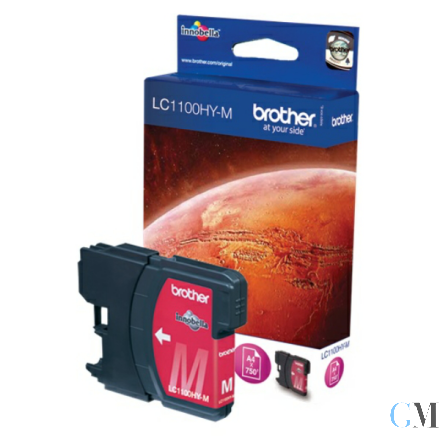 Original Brother LC-1100HYM Tintenpatrone magenta High-Capacity, 750 Seiten ISO/IEC 24711 10.1ml