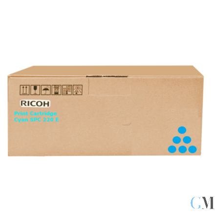 Original Ricoh 406097/SPC220E Toner cyan, 2.000 Seiten/5%
