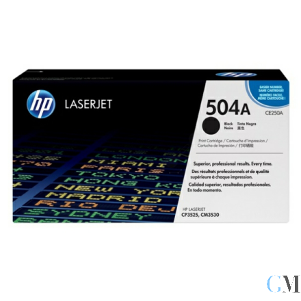 Original HP CE250A/504A Tonerkartusche schwarz, 5.000 Seiten ISO/IEC 19798