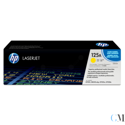 Original HP CB542A/125A Tonerkartusche gelb, 1.400 Seiten ISO/IEC 19798