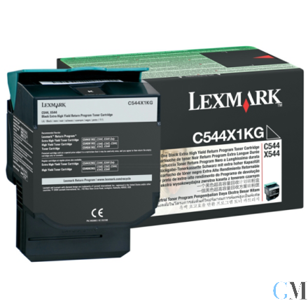 Original Lexmark C544X1KG Toner schwarz extra High-Capacity return program, 6.000 Seiten ISO/IEC 19798