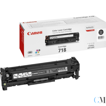 Original Canon 2662B002/718BK Tonerkartusche schwarz, 3.400 Seiten ISO/IEC 19798