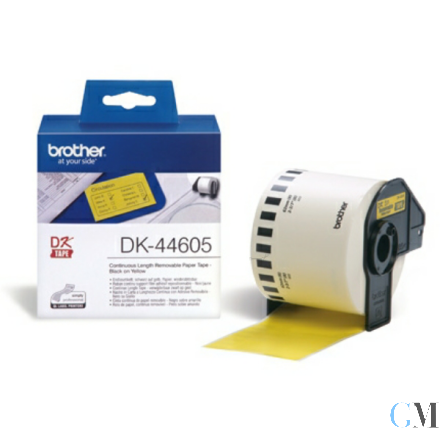 Original Brother DK-44605 DirectLabel Etiketten gelb Papier 62mm x 30,48m
