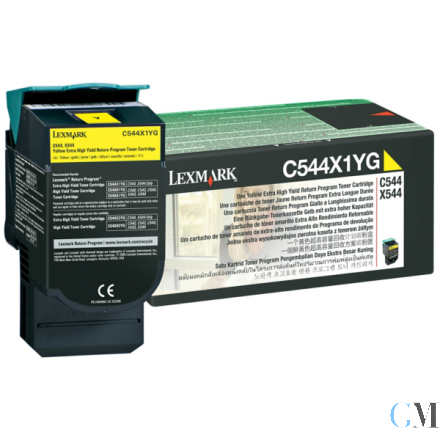 Original Lexmark C544X1YG Toner gelb extra High-Capacity return program, 4.000 Seiten ISO/IEC 19798