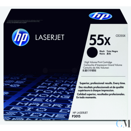 Original HP CE255X/55X Tonerkartusche schwarz High-Capacity, 12.500 Seiten ISO/IEC 19752