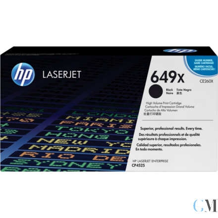 Original HP CE260X/649X Tonerkartusche schwarz, 17.000 Seiten ISO/IEC 19798