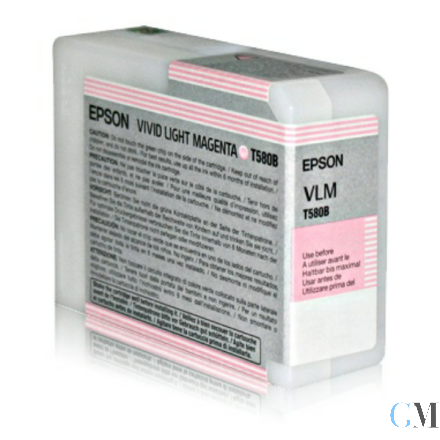 Original Epson C13T580B00/T580B Tintenpatrone magenta hell 80ml
