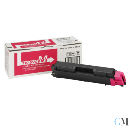 Original Kyocera 1T02KVBNL0/TK-590M Toner-Kit magenta, 5.000 Seiten ISO/IEC 19798