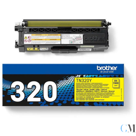 Original Brother TN-320Y Toner gelb, 1.500 Seiten ISO/IEC 19798