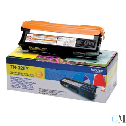 Original Brother TN-328Y Toner gelb extra High-Capacity, 6.000 Seiten ISO/IEC 19798