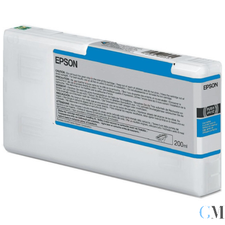 Original Epson C13T653200/T6532 Tintenpatrone cyan 200ml
