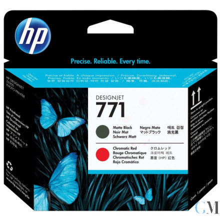 Original HP CE017A/771 Druckkopf schwarz matt / rot 775ml