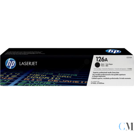 Original HP CE310A/126A Toner schwarz, 1.200 Seiten ISO/IEC 19798