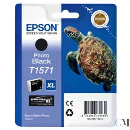 Original Epson C13T15714010/T1571 Tintenpatrone schwarz foto 25.9ml