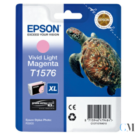 Original Epson C13T15764010/T1576 Tintenpatrone magenta hell, 2.300 Seiten 25.9ml