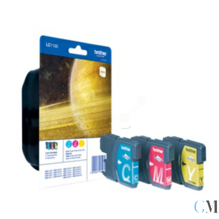 Original Brother LC-1100RBWBP Tintenpatrone MultiPack C,M,Y, 3x325 Seiten VE=3