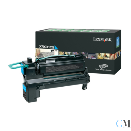 Original Lexmark X792X1CG Tonerkartusche cyan return program, 20.000 Seiten ISO/IEC 19798