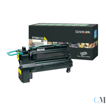 Original Lexmark X792X1YG Tonerkartusche gelb return program, 20.000 Seiten ISO/IEC 19798