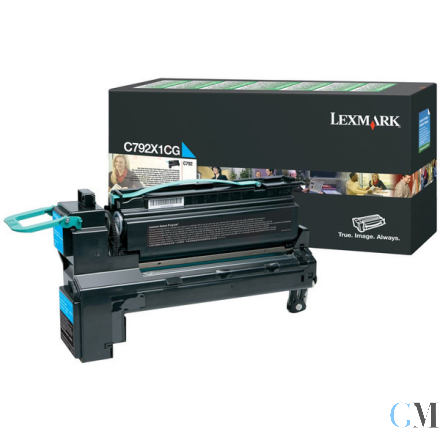 Original Lexmark C792X1CG Tonerkartusche cyan extra High-Capacity return program, 20.000 Seiten ISO/IEC 19798