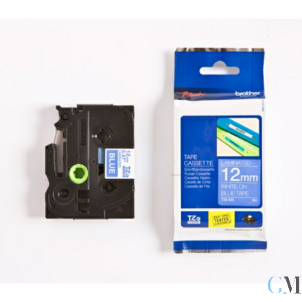 Original Brother TZE-535 DirectLabel weiss auf blau Laminat 12mm x 8m
