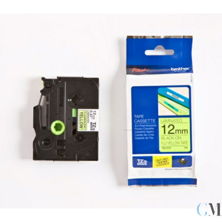 Original Brother TZE-C31 DirectLabel schwarz auf gelb Laminat 12mm x 5m