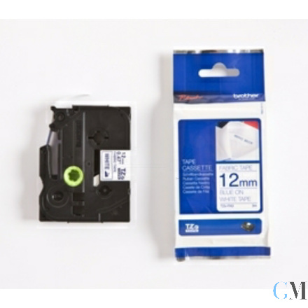 Original Brother TZE-FA3 DirectLabel Textilband blau auf weiss 12mm x 3m