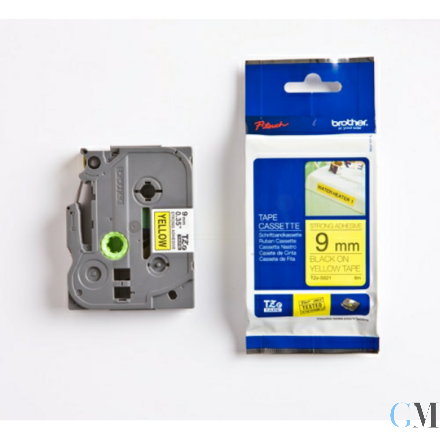 Original Brother TZE-S621 DirectLabel schwarz auf gelb extra stark Laminat 9mm x 8m