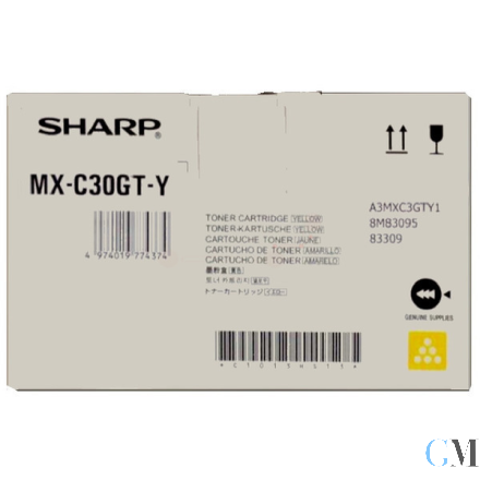 Original Sharp MXC-30GTY Toner-Kit gelb, 6.000 Seiten ISO/IEC 19752