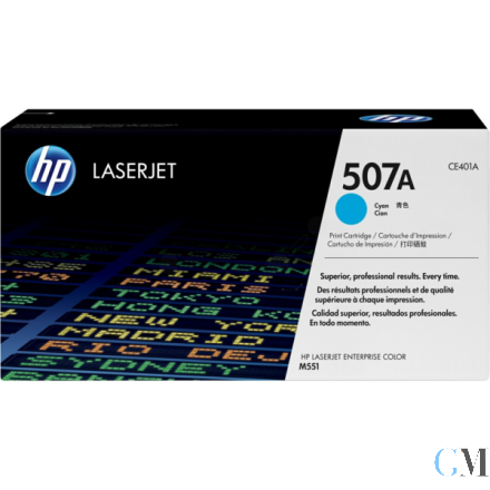 Original HP CE401A/507A Tonerkartusche cyan, 6.000 Seiten ISO/IEC 19798