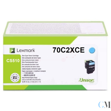 Original Lexmark 70C2XCE/702XC Toner-Kit cyan extra High-Capacity Projekt, 4.000 Seiten ISO/IEC 19798