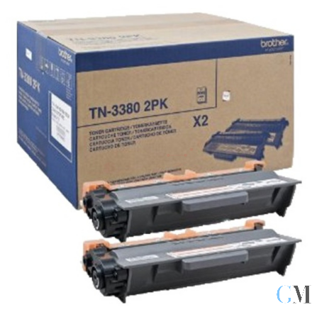 Original Brother TN-3380TWIN Toner-Kit High-Capacity Doppelpack, 2x8.000 Seiten ISO/IEC 19752 VE=2