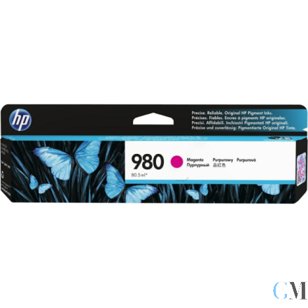 Original HP D8J08A/980 Tintenpatrone magenta, 6.600 Seiten ISO/IEC 24711 80.5ml